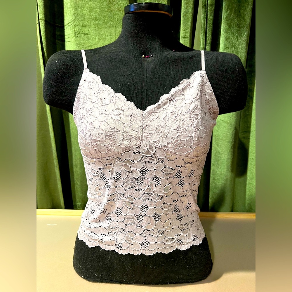Lavender Lace Floral Camisole Top